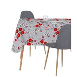 Toile cir&eacute;e Betsy fleuri rouge l140cm