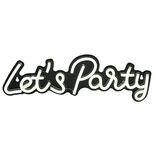Néon LED inscription Let's Party blanc