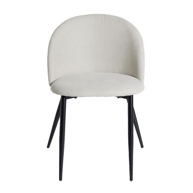 Chaise Gaëlle noir et gris L51xP55xH75cm