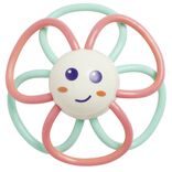 Jouet 1er âge fleur éveil en plastique rouge et vert Ø10xH15cm