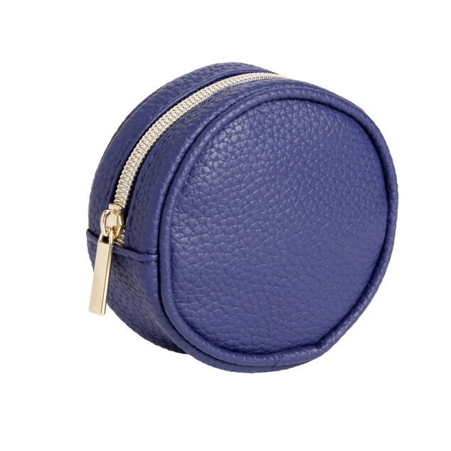 Porte-monnaie rond simili uni Ø9cm (6 modèles)