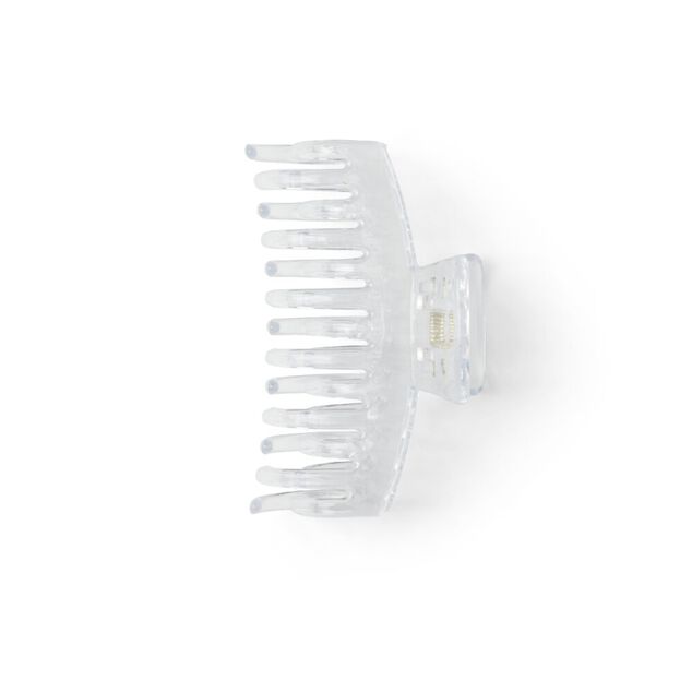 Pince cheveux crabe transparent mat L9cm