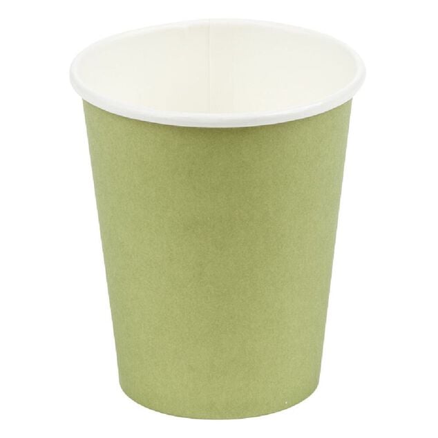 Gobelet en carton vert olive 25cl x12