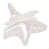 Pince cheveux coquillage blanc nacr&eacute; L6cm