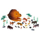 T&ecirc;te de lion + 20 figurines