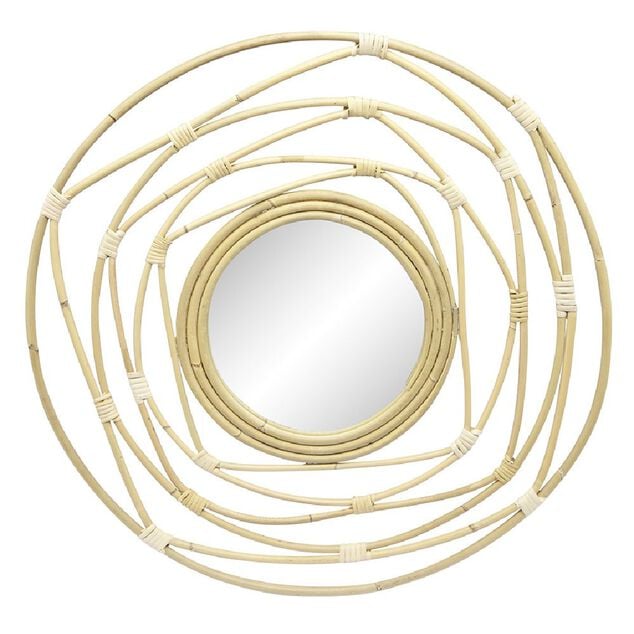 Miroir rotin naturel &Oslash;58 cm