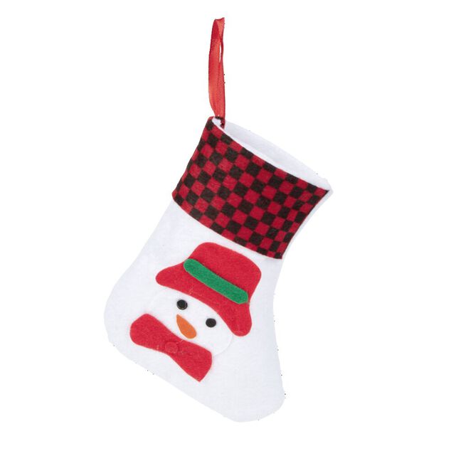 Grande chaussette de Noël en feutre x2
