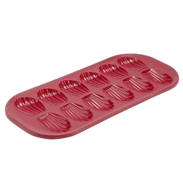 Moule 12 madeleines silicone avec armature acier 35,7x16,9xH1,8cm