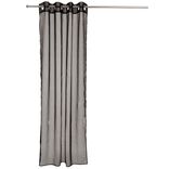 Voilage à oeillets noir uni 100% polyester 140x240cm