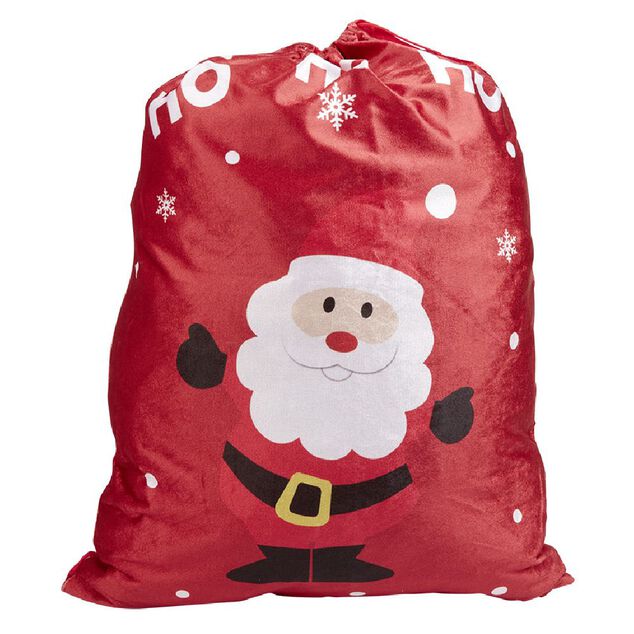 Hotte de P&egrave;re No&euml;l en velours