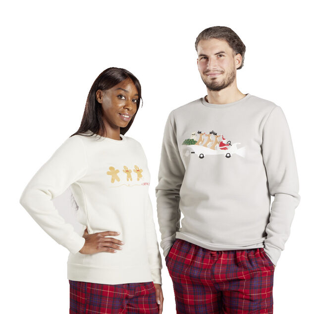 Pull de No&euml;l homme voiture rennes et P&egrave;re No&euml;l - M/L/XL