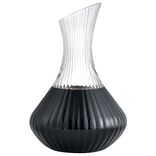 Carafe &agrave; d&eacute;canter 1,5L strie en relief verre transparent