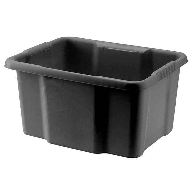 Bac de rangement plastique noir 30L