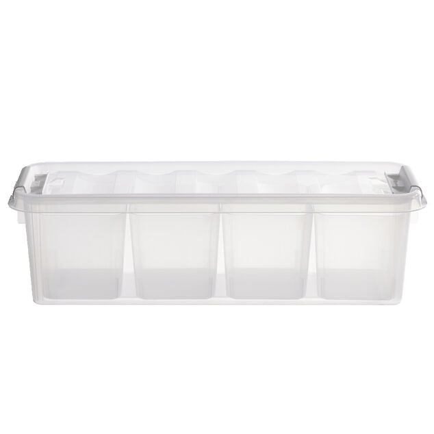 Bo&icirc;te de rangement compartiment&eacute;e Smartstore Classic plastique transparent 3,5L
