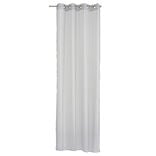 Voilage à oeillets uni gris clair