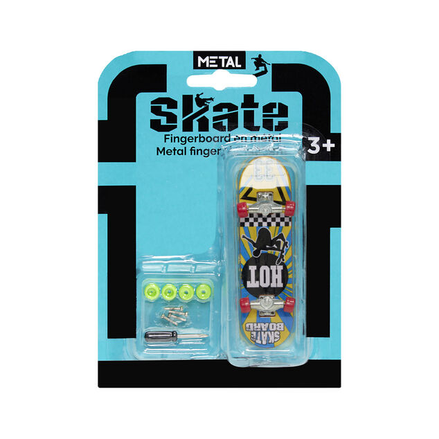 Mini skateboard à doigts L12,5cm (6 modèles)
