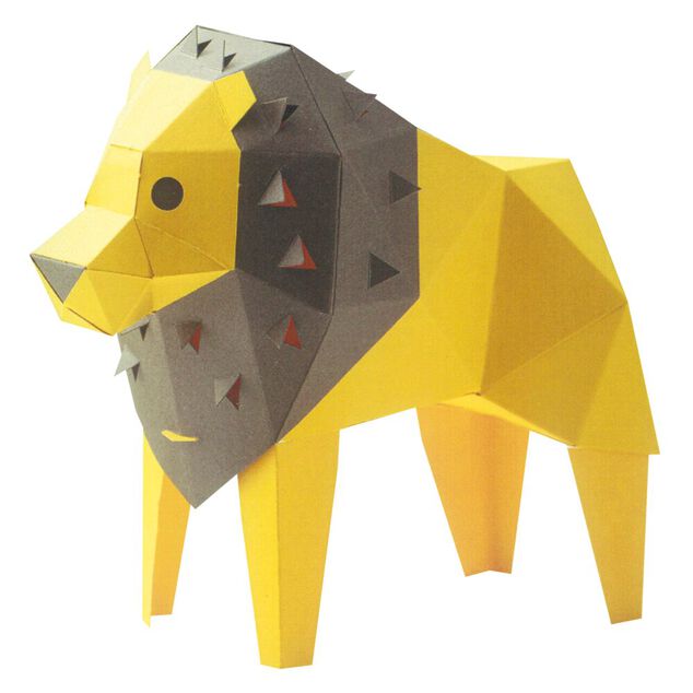 Origami animal 3D en papier 21x30cm (6 mod&egrave;les)