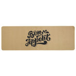 Tapis de cuisine effet lin inscription Bon appétit 120x50 cm