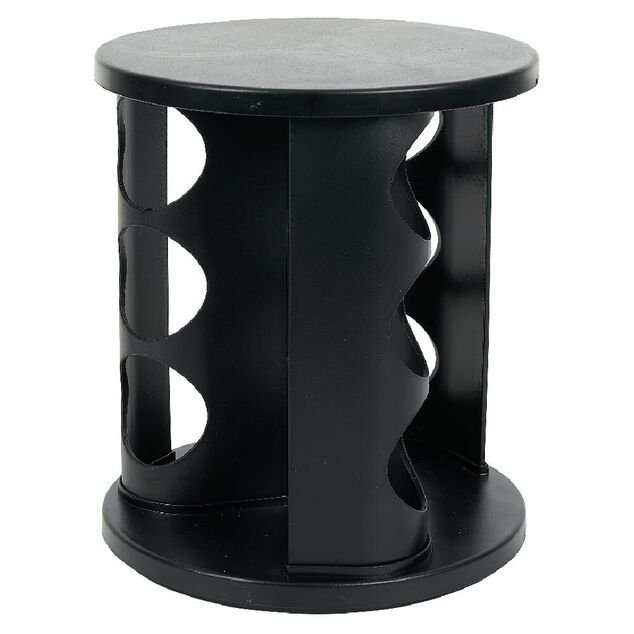 Porte épice rotatif avec 9 pots métal Ø17xH20cm