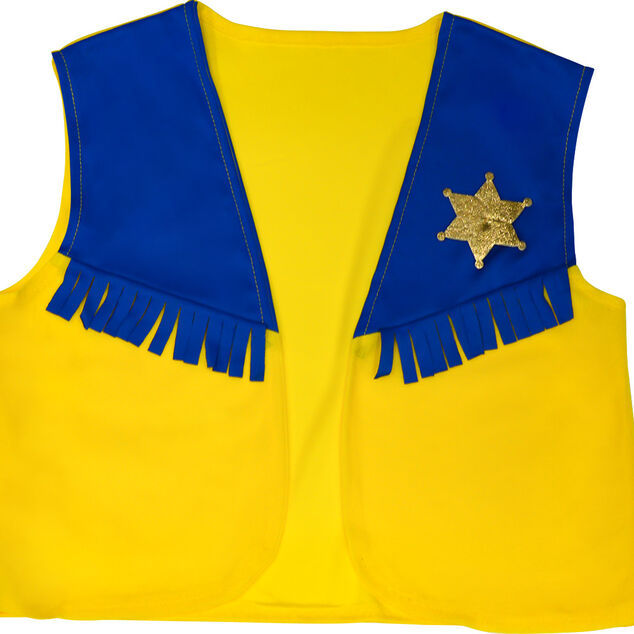 Deguiz'box enfant Cow Girl jaune rouge bleu 4/6 ans