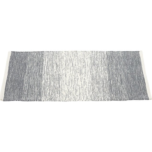 Tapis rectangulaire d&eacute;grad&eacute; rayure blanche et bleue
