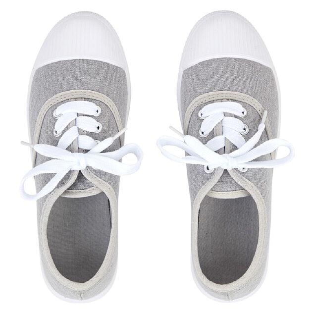 Chaussures en toile de coton gris t 36