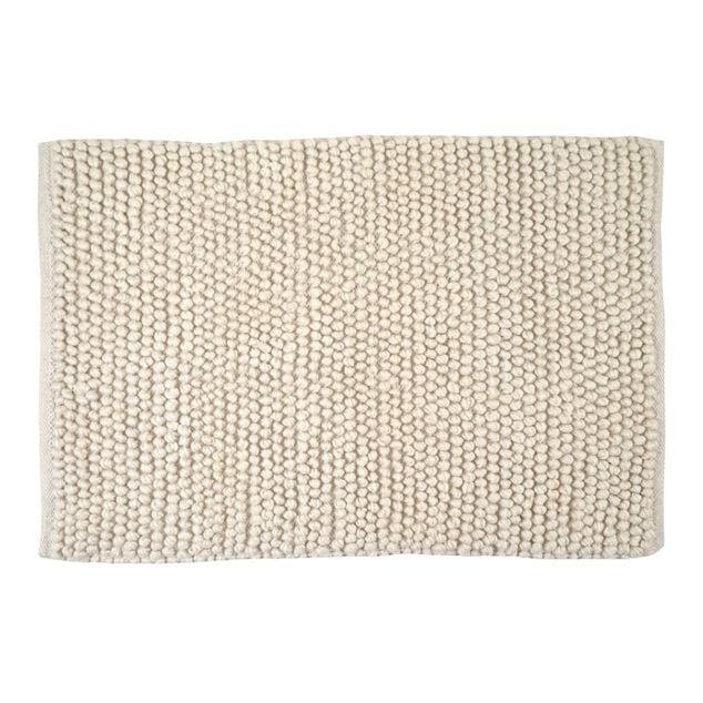 Tapis déco effet laine beige 60x90cm