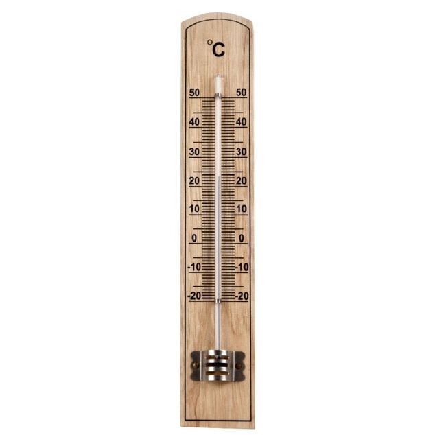 Thermom&egrave;tre en bois L20cm
