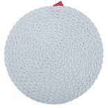 Set de table rond tress&eacute; gris