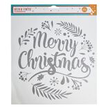 Décoration fenêtre Noël électrostatique Merry Christmas argenté