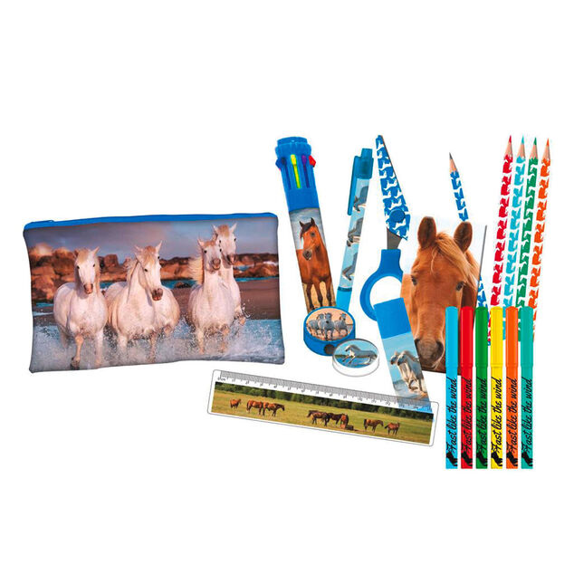 Trousse garnie motifs animaux L25cm