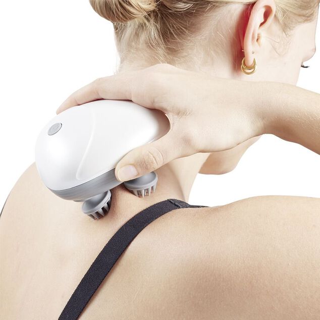 Masseur rotatif &eacute;lectrique &agrave; 4 t&ecirc;tes