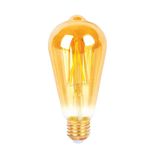 Ampoule longue ambr&eacute;e LED connect&eacute;e E27 40 W