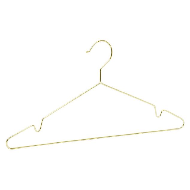 Cintre m&eacute;tal jaune dor&eacute; x5