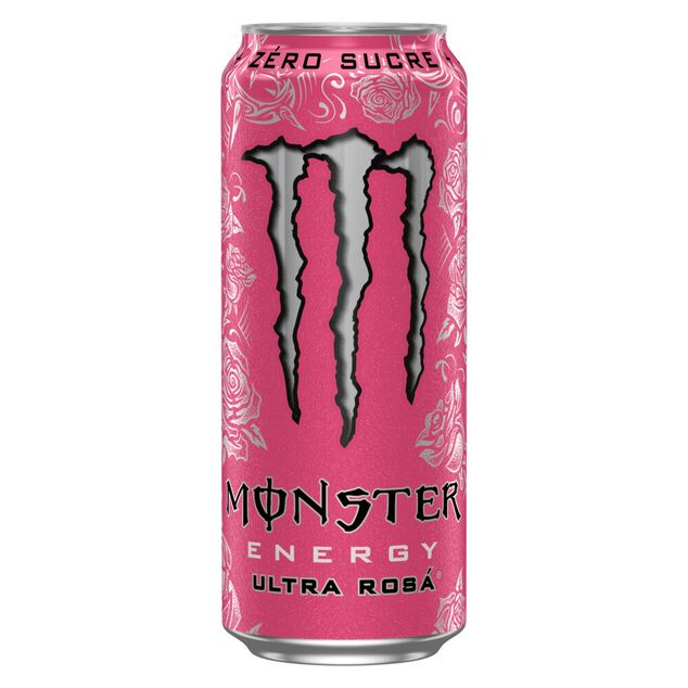 Boisson énergisante Monster Energy Ultra Rosa sans sucres canette 50cl