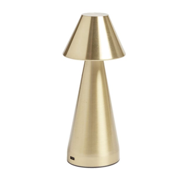 Lampe de table Conni USB tactile jaune Ø9,5xH22,5cm