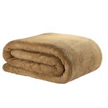 Couvre lit 2 personnes sherpa beige 220x240cm