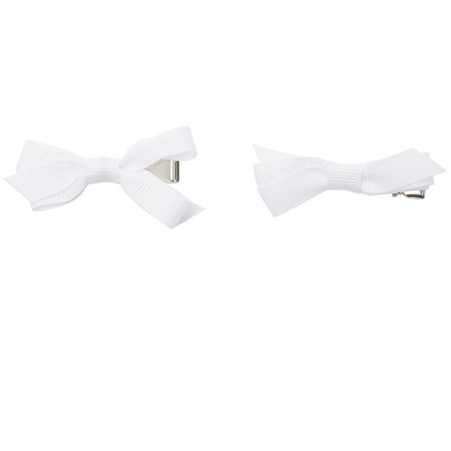 Barrette à cheveux x2 mini noeud tissu pastel 2x5cm (4 modèles)