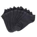 Lot de 5 paires de chaussettes basses polycoton uni 35/38 (3 modd&egrave;les)