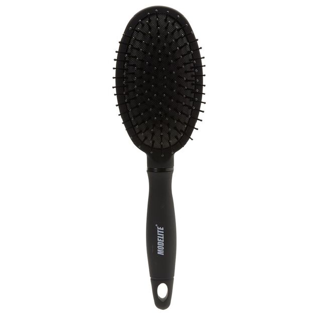 Brosse pneumatique ovale picots perl&eacute;s pvc noir