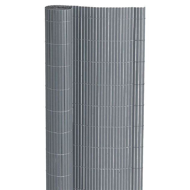 Canisse double face plastique gris 150x300cm