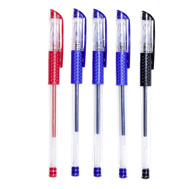 Lot de 5 stylos &agrave; encre bleu/noir/rouge 0,6mm