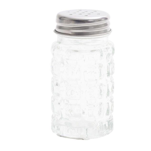 Salière et poivrière de table en verre et inox 50ml