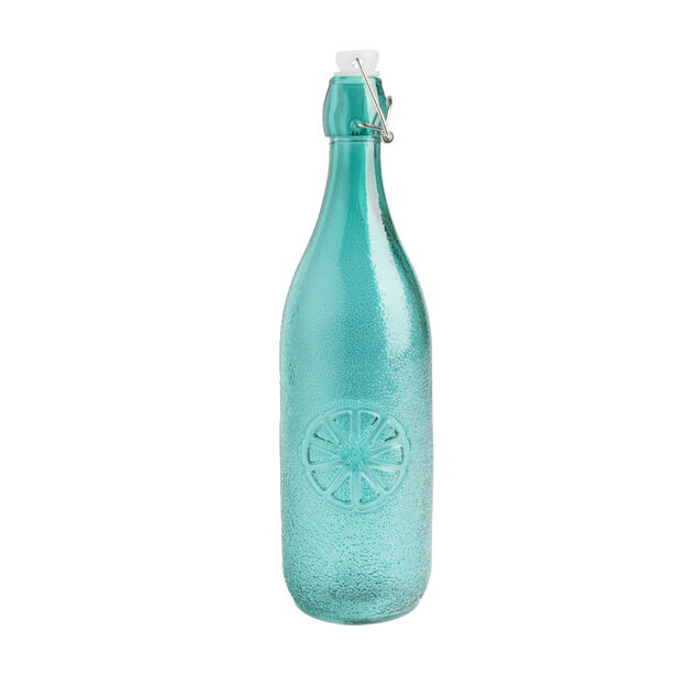 Bouteille limonade 1L verre vert &Oslash;8,5xH32cm