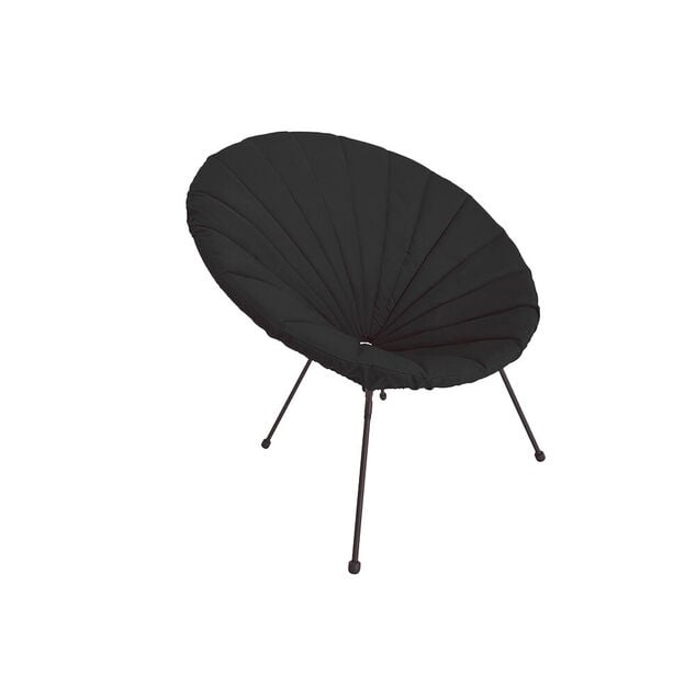 Housse de fauteuil de jardin Urban tissu d&eacute;perlant - Noir - &Oslash;85xH37 cm
