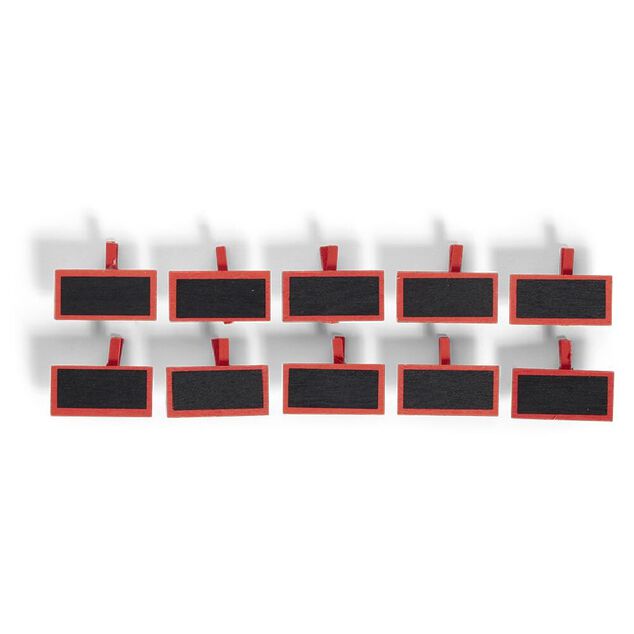Marque place pince bois avec ardoise x10 (2 modèles)