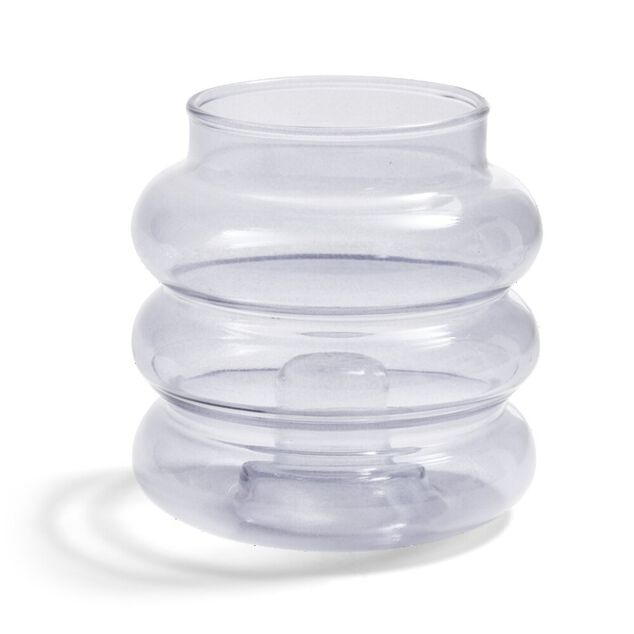 Bougeoir anneau bleu &Oslash;9xH8,5cm