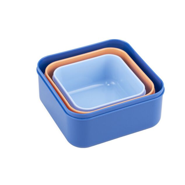Bo&icirc;te de conservation x3 plastique color&eacute; 250/390/580ml