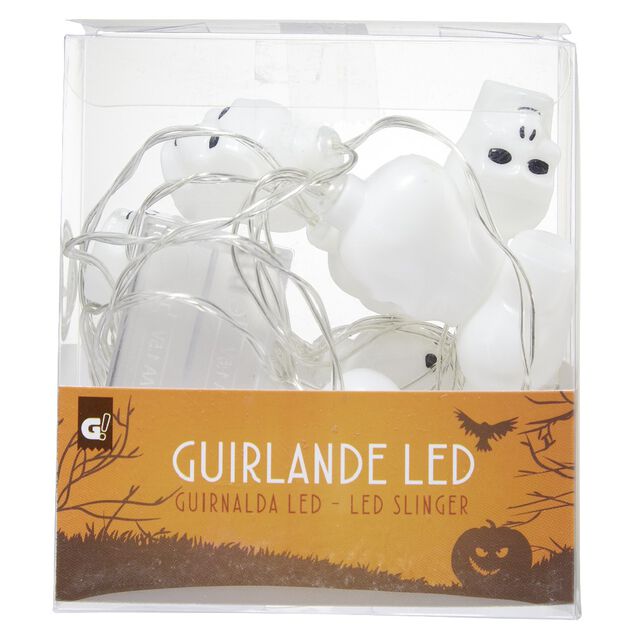 Guirlande lumineuse 12 led Halloween L165 cm (2 mod&egrave;les)