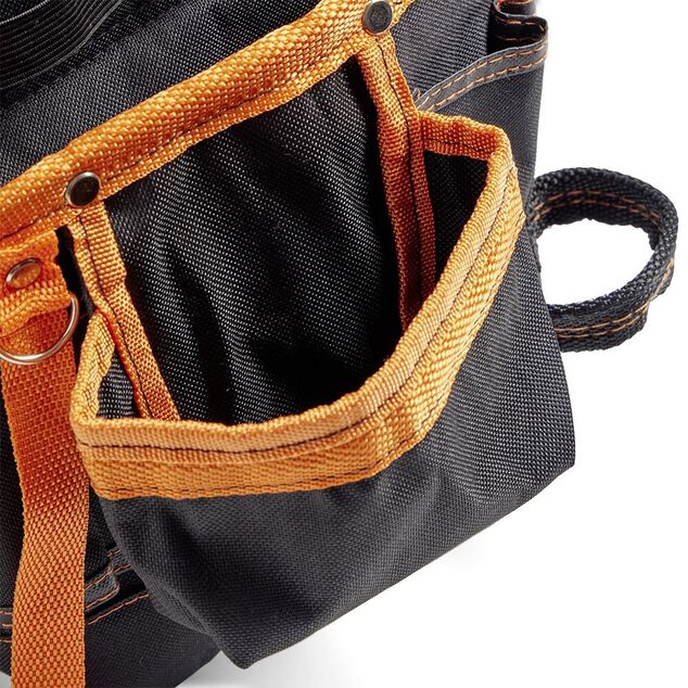 Ceinture porte-outils 7 poches polyester noir et orange